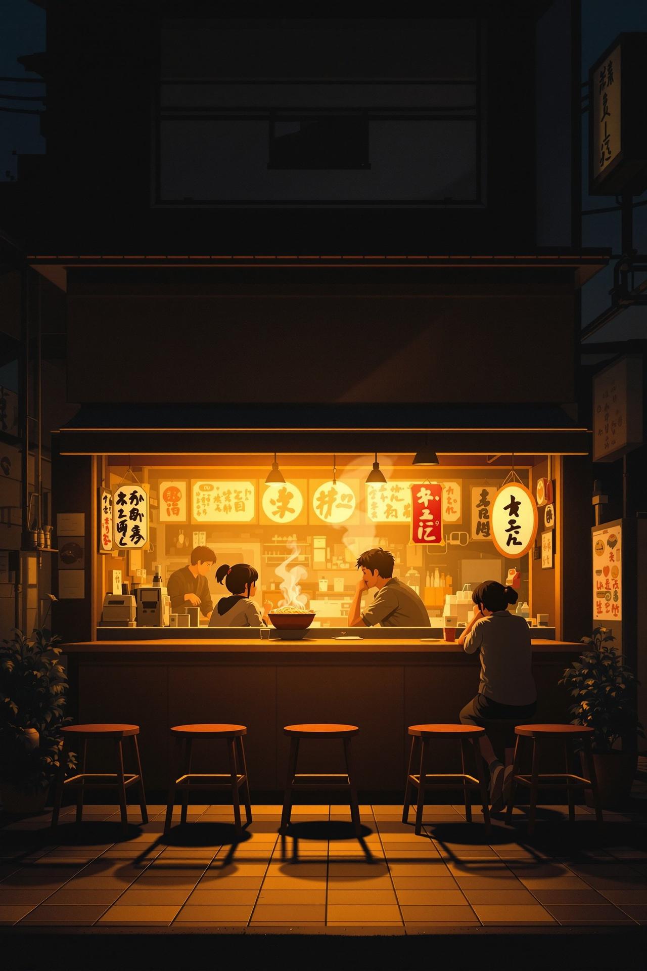 瑟瑟影院高分佳作电影《深夜食堂》高清海报，治愈系温情电影